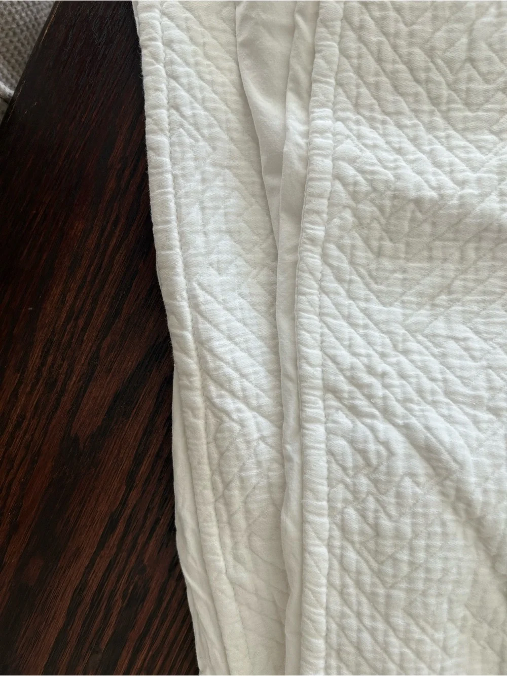 West Elm White Quilted Organic Duvet Cover Size Twin
